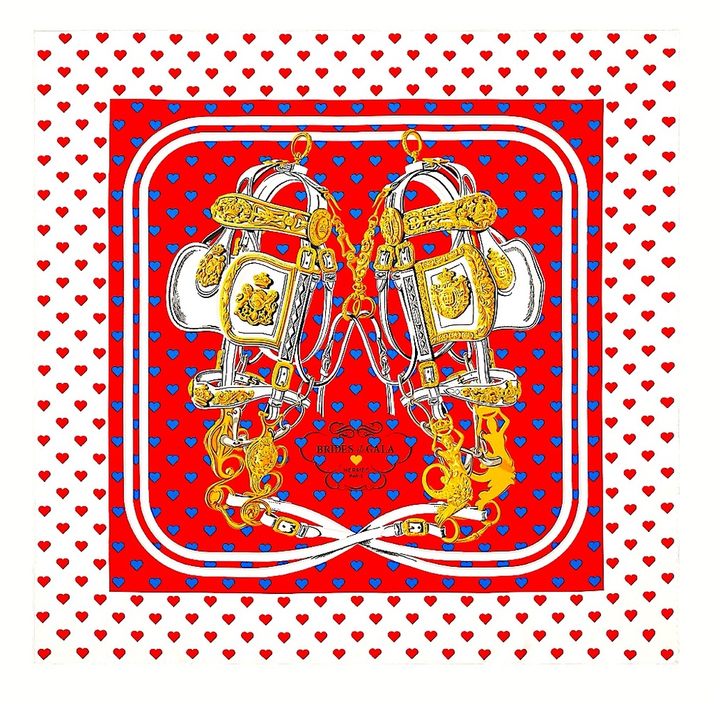 Limited Edition Authentic HERMES Brides De Gala 90cm Silk Scarf.